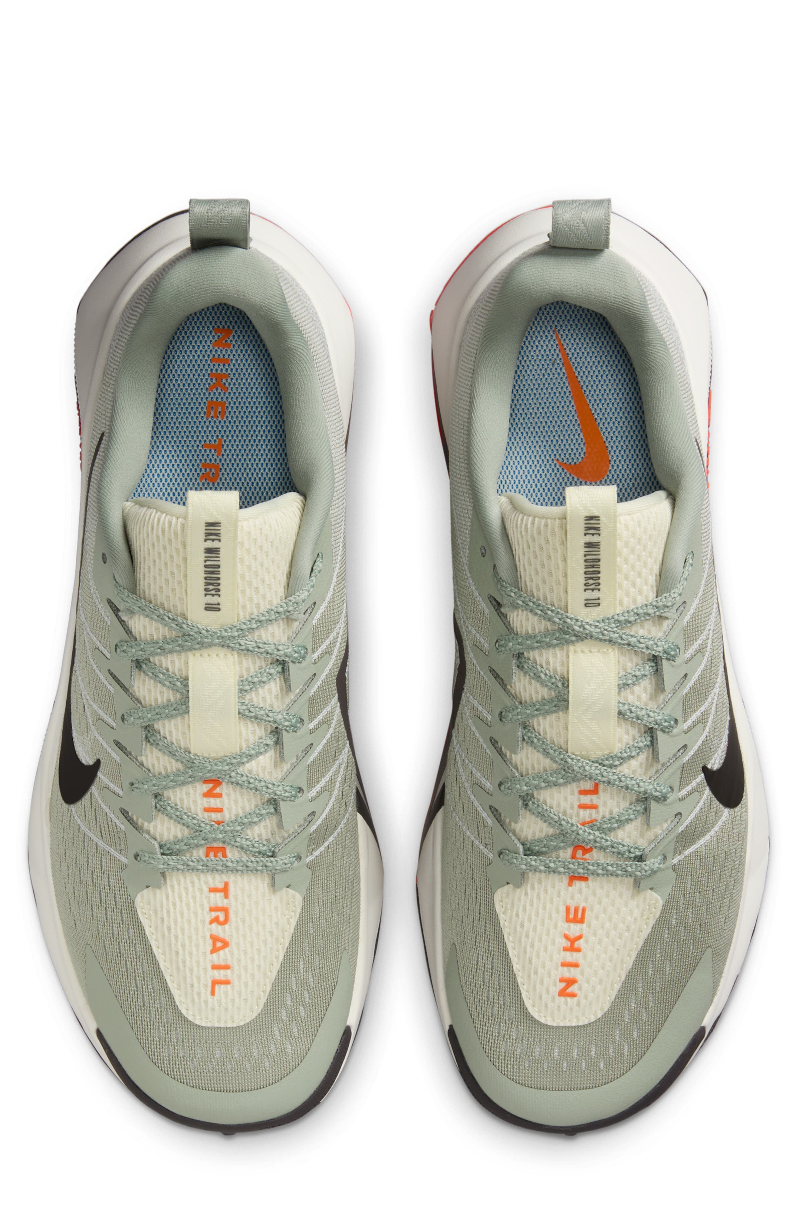 Nike ReactX Wildhorse 10 Trail Running Shoe in Jade/Lt Silver/orange/med Ash at Nordstrom - 3