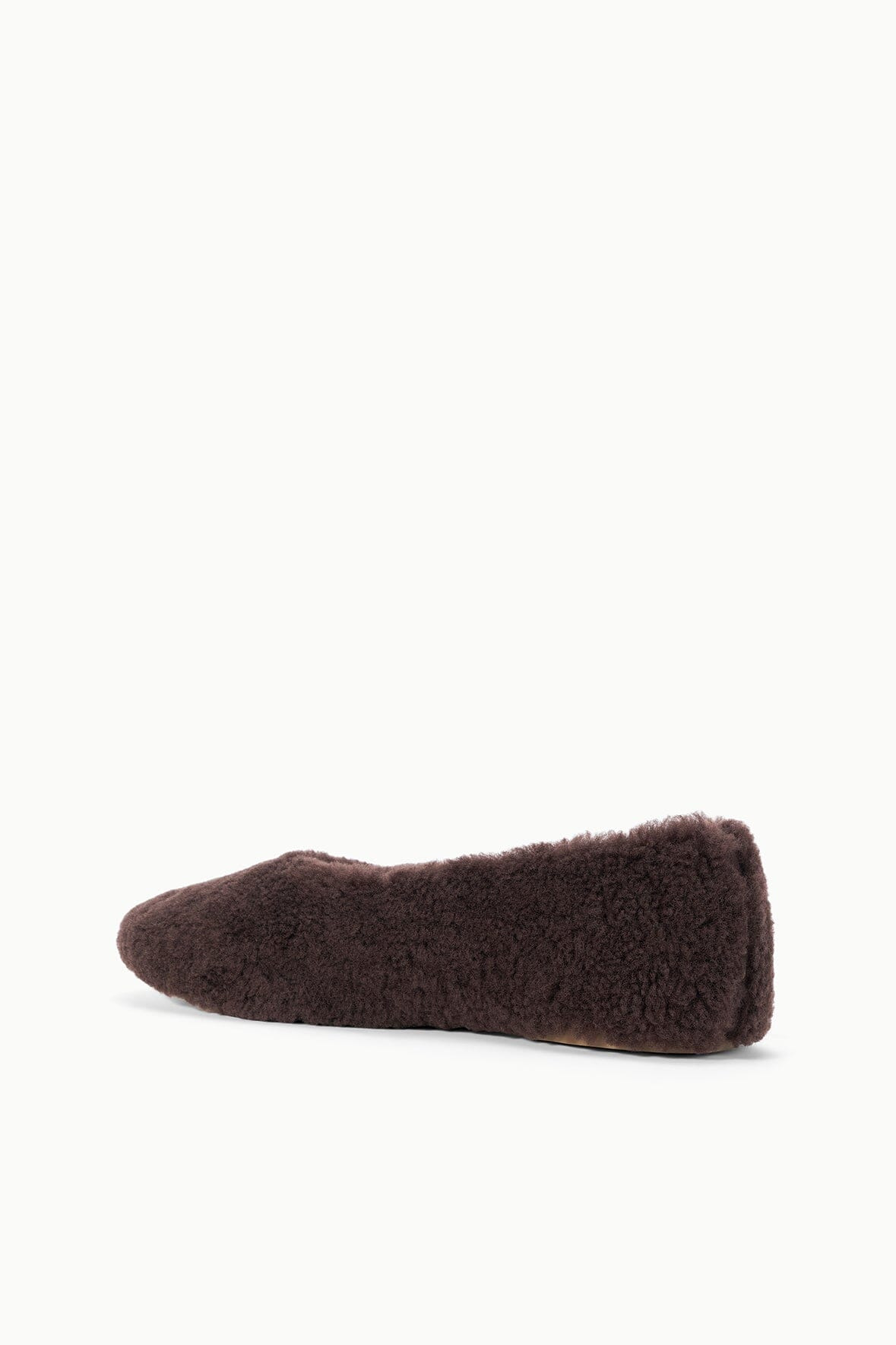 STAUD ALBA BALLET FLAT ESPRESSO SHEARLING - 5