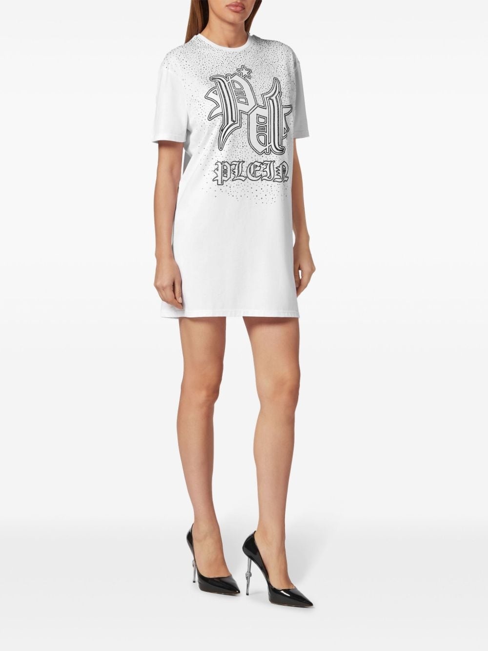 crystal logo T-shirt dress - 2