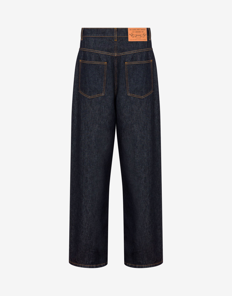 BLUE COTTON DENIM PANTS 4