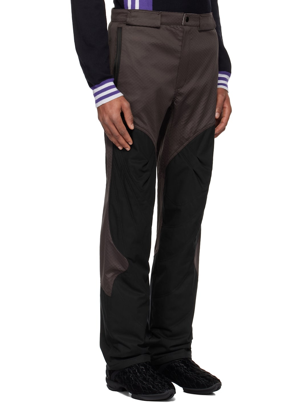 Brown & Black Solix Zip Trousers - 2
