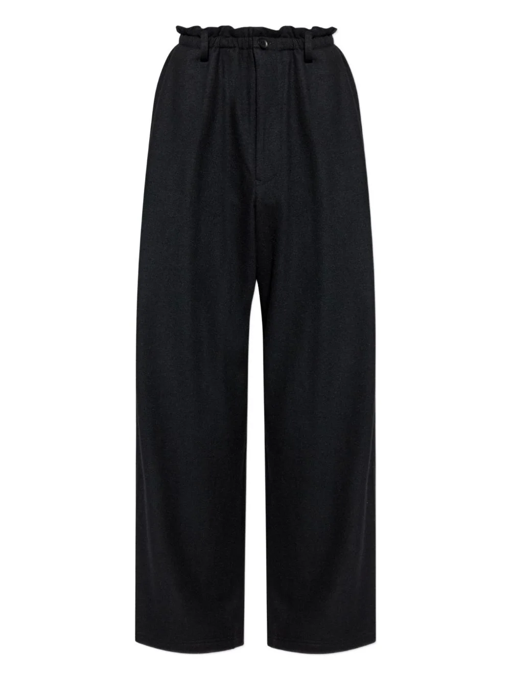elasticated-waist wool trousers - 1