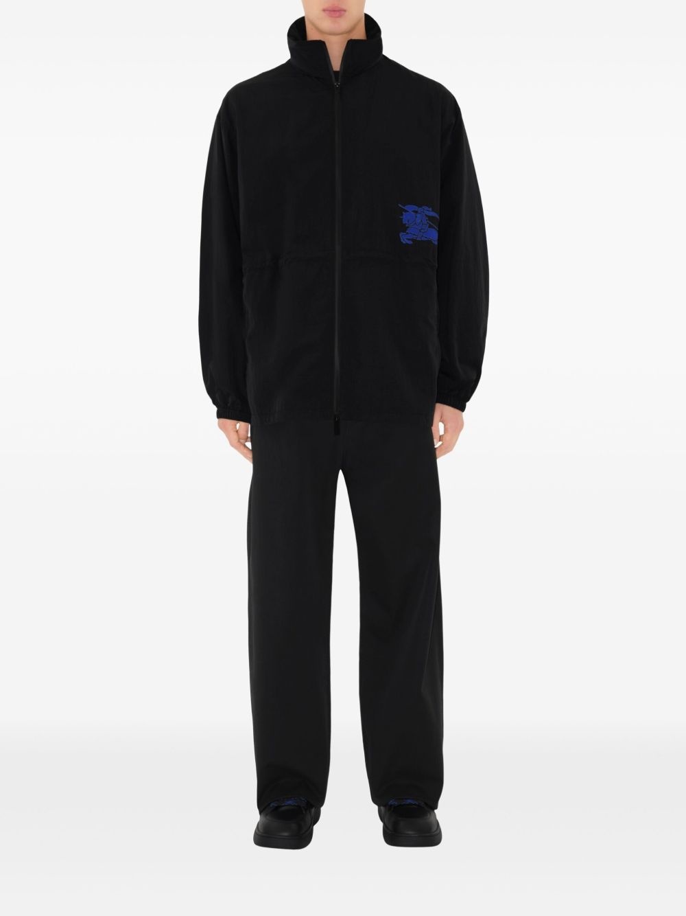 logo-print funnel-neck jacket - 2