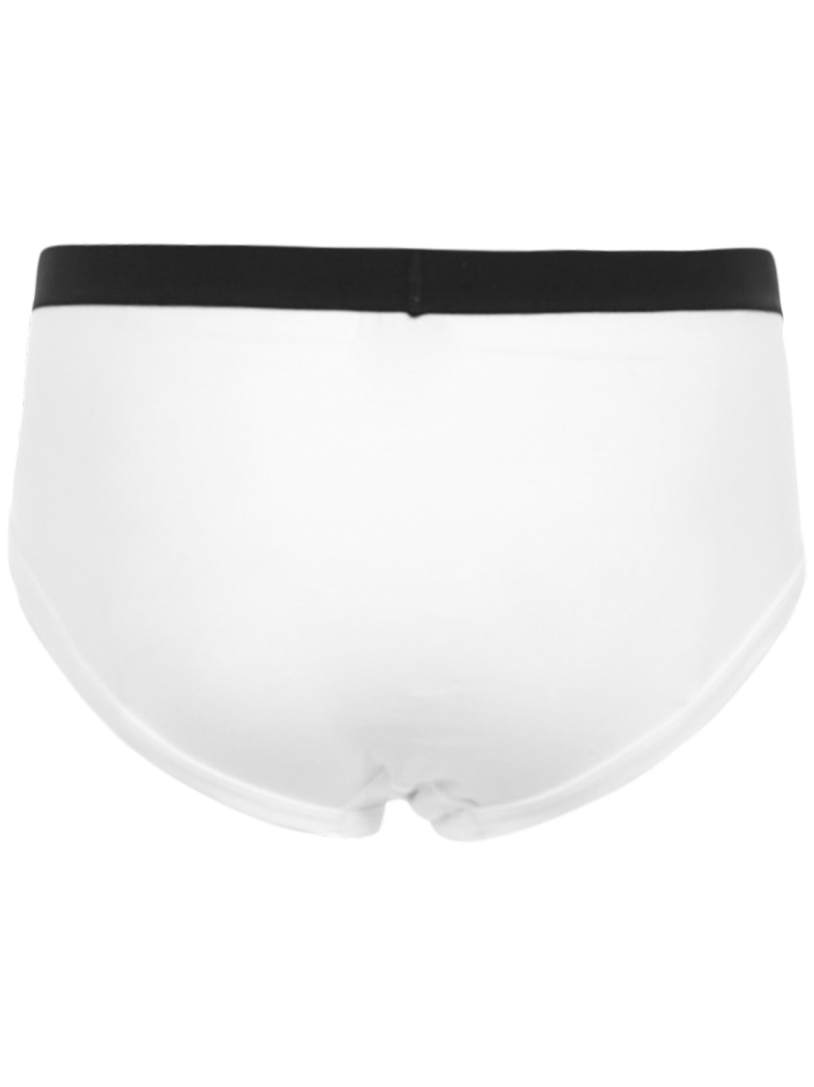 White stretch cotton briefs with black elastic waistband and Tom Ford jacquard logo. - 2