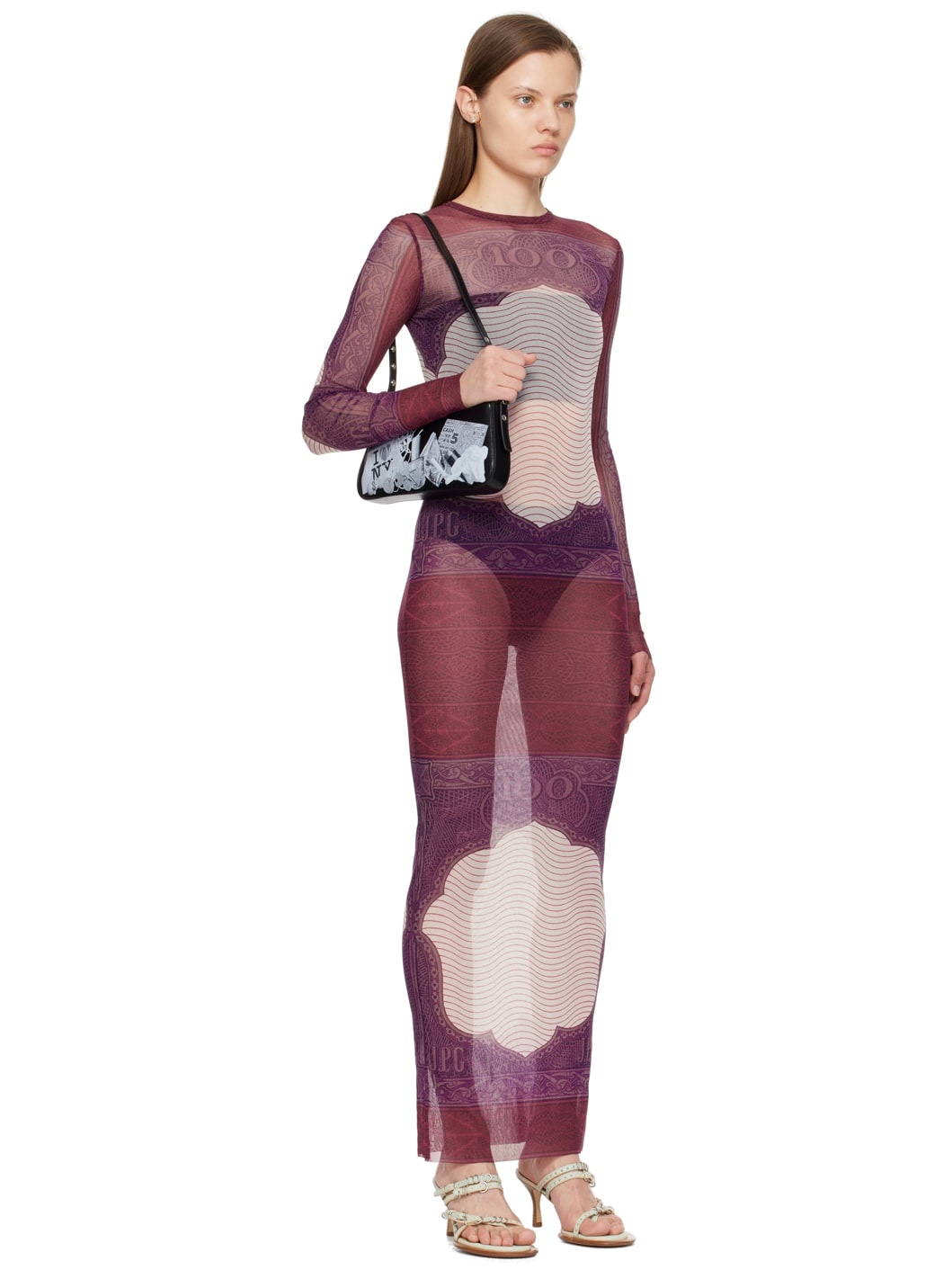 Burgundy & Purple 'The Cartouche' Maxi Dress - 2