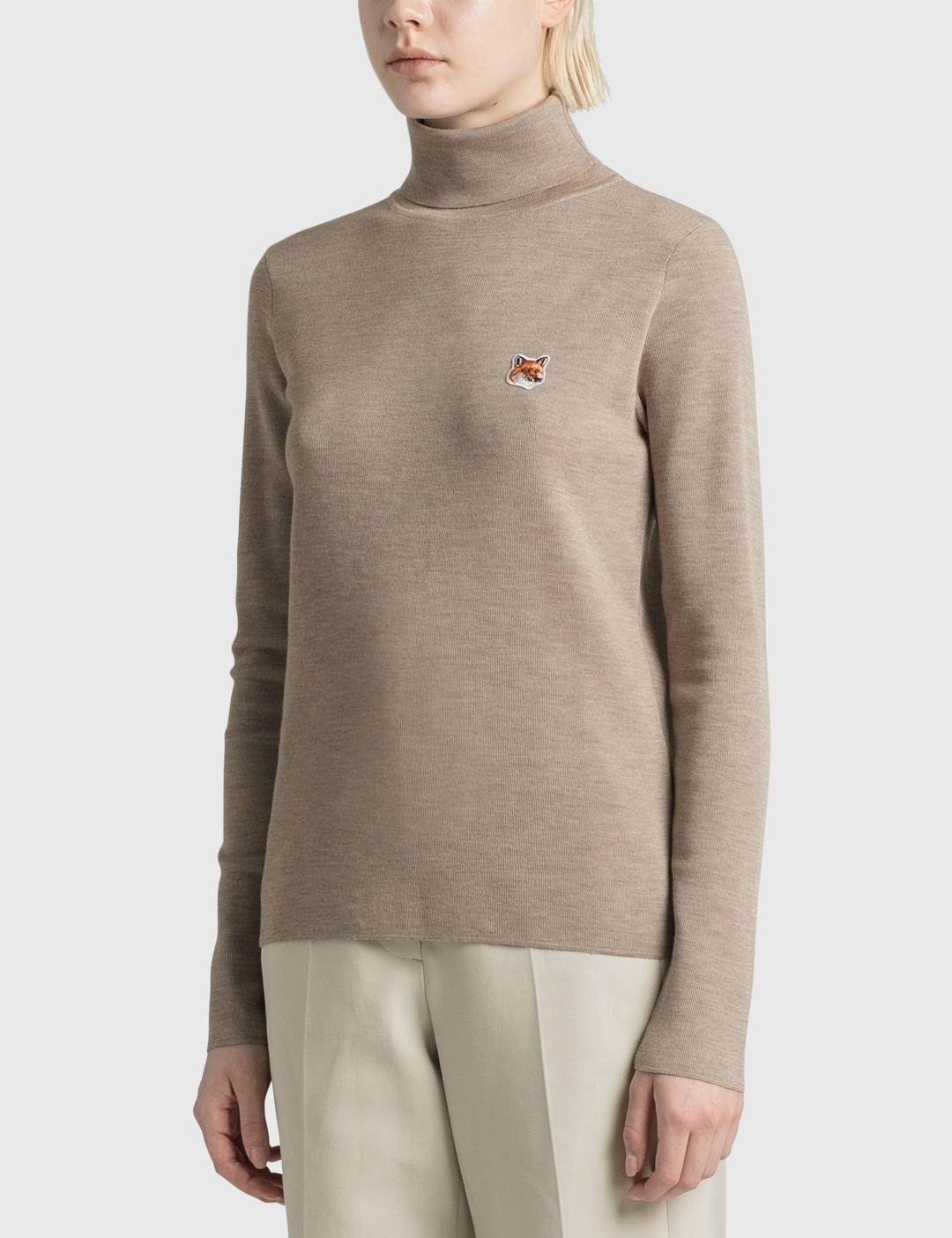 FOX HEAD PATCH FITTED TURTLENECK - 3