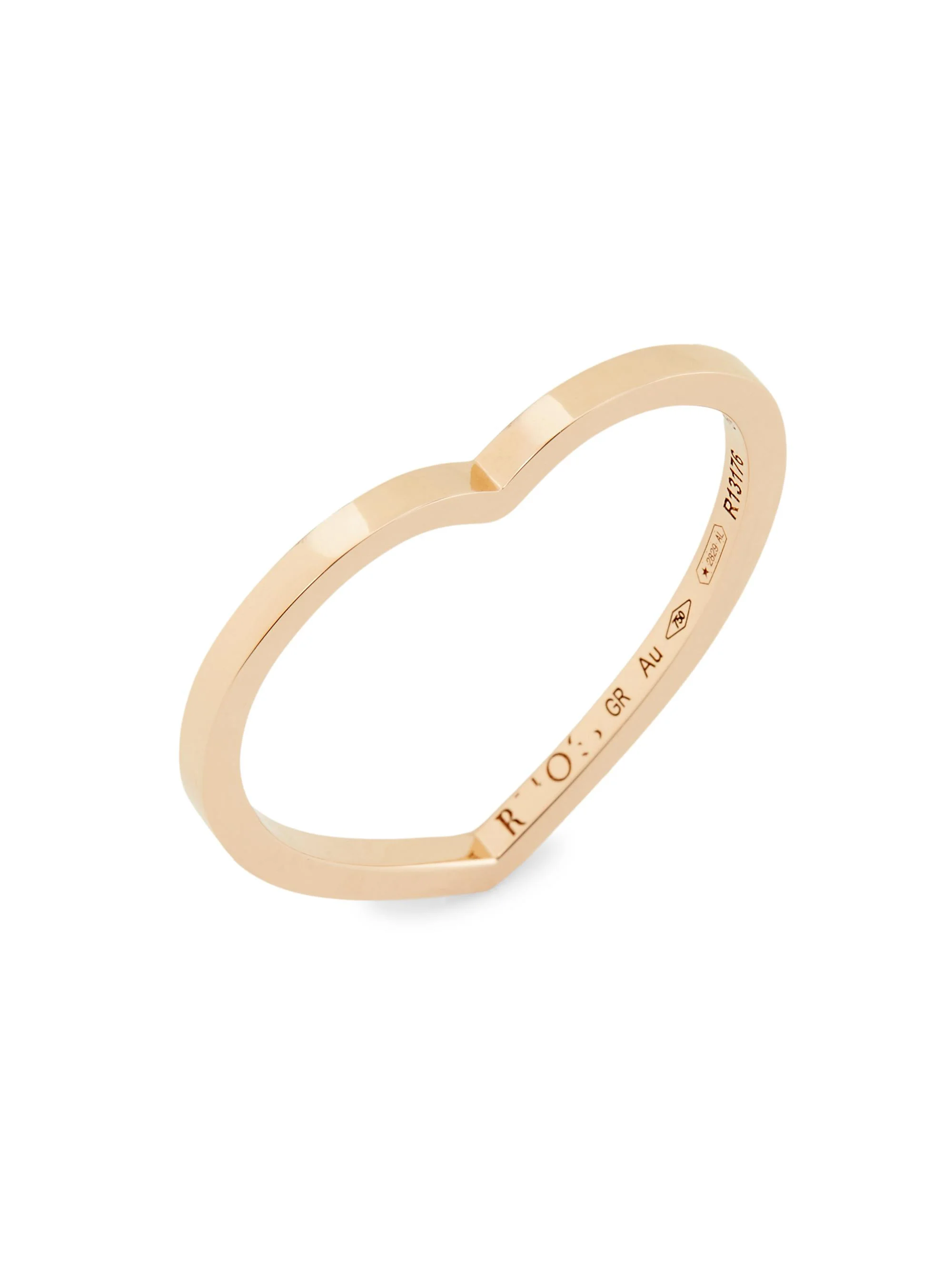 Women's Antifer 18K Rose Gold Heart Ring - Pink Gold - 1