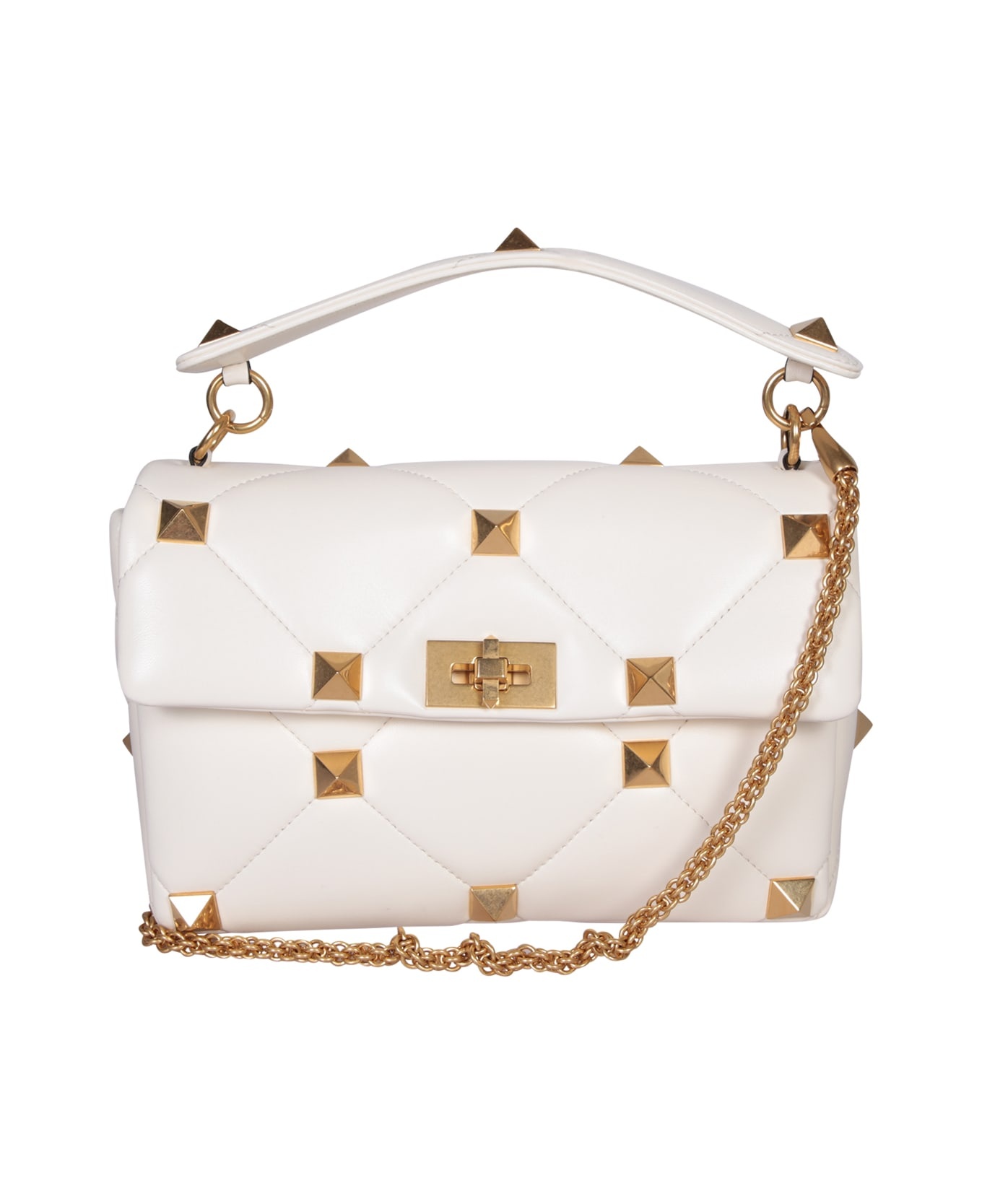 Roman Stud Ivory Bag - 1