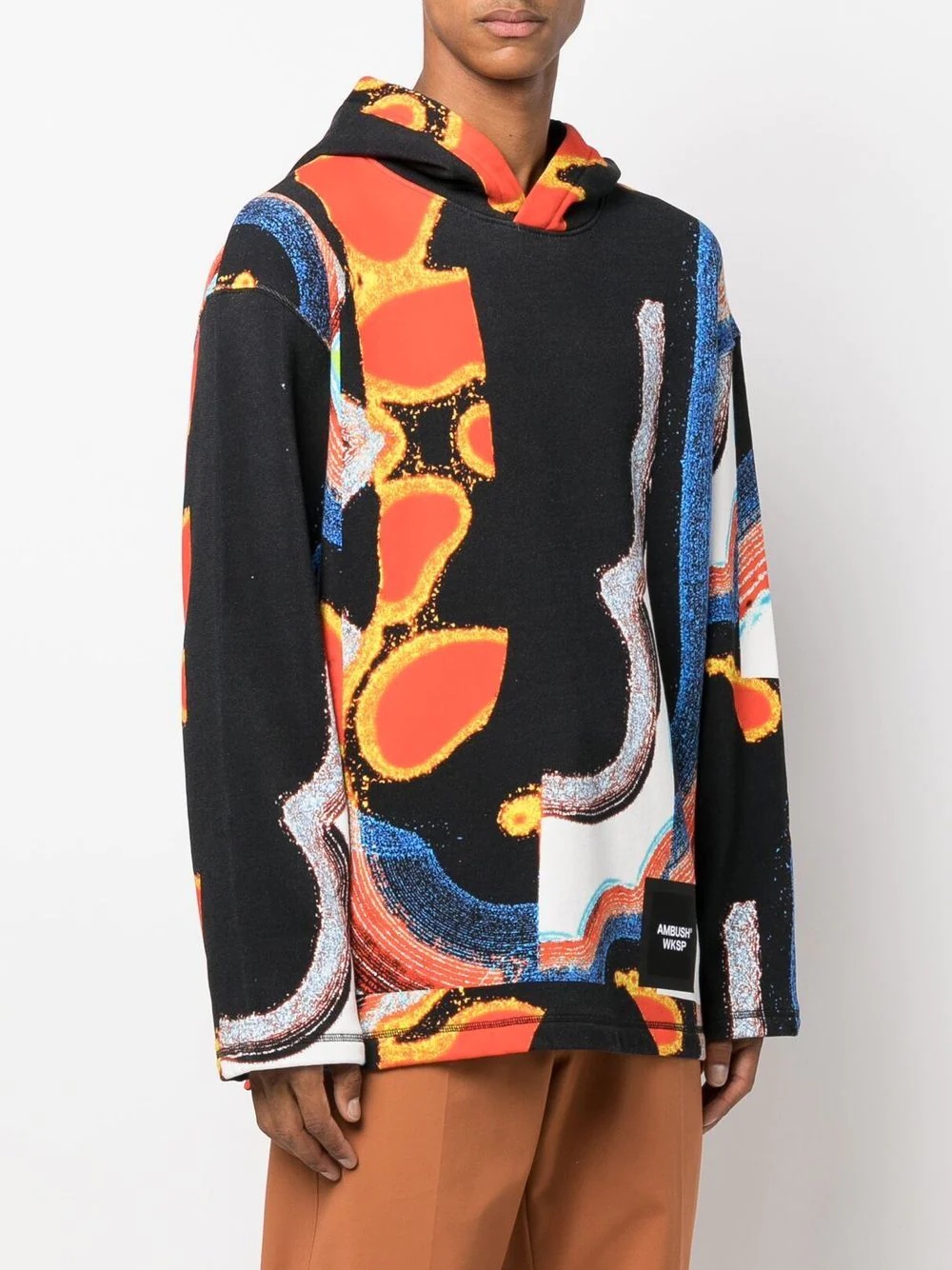 abstract-print hoodie - 3