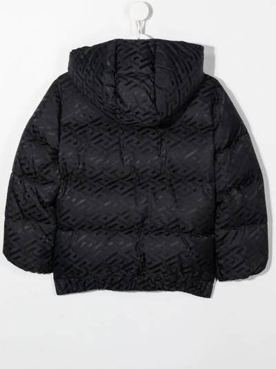 VERSACE La Greca puffer hooded jacket outlook