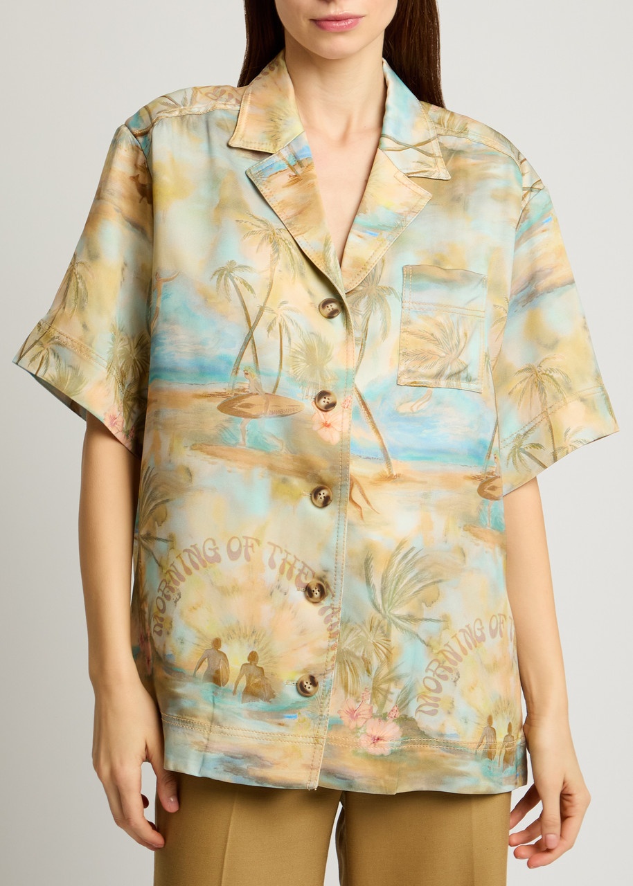 Zimmermann Illuminate Printed Crepe Shirt - 2