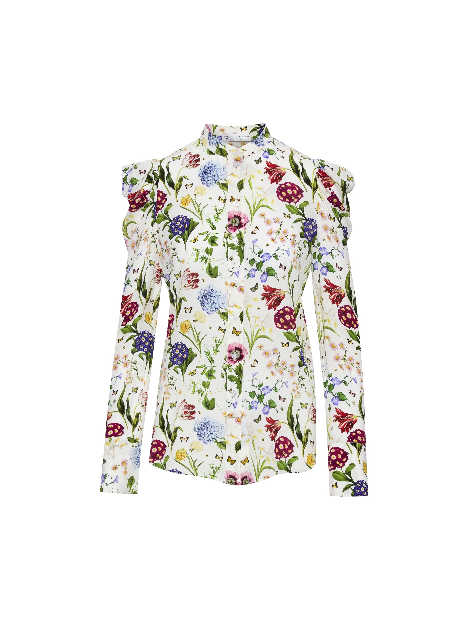 MINI MULTI FLORAL PUFF SLEEVE BLOUSE - 4