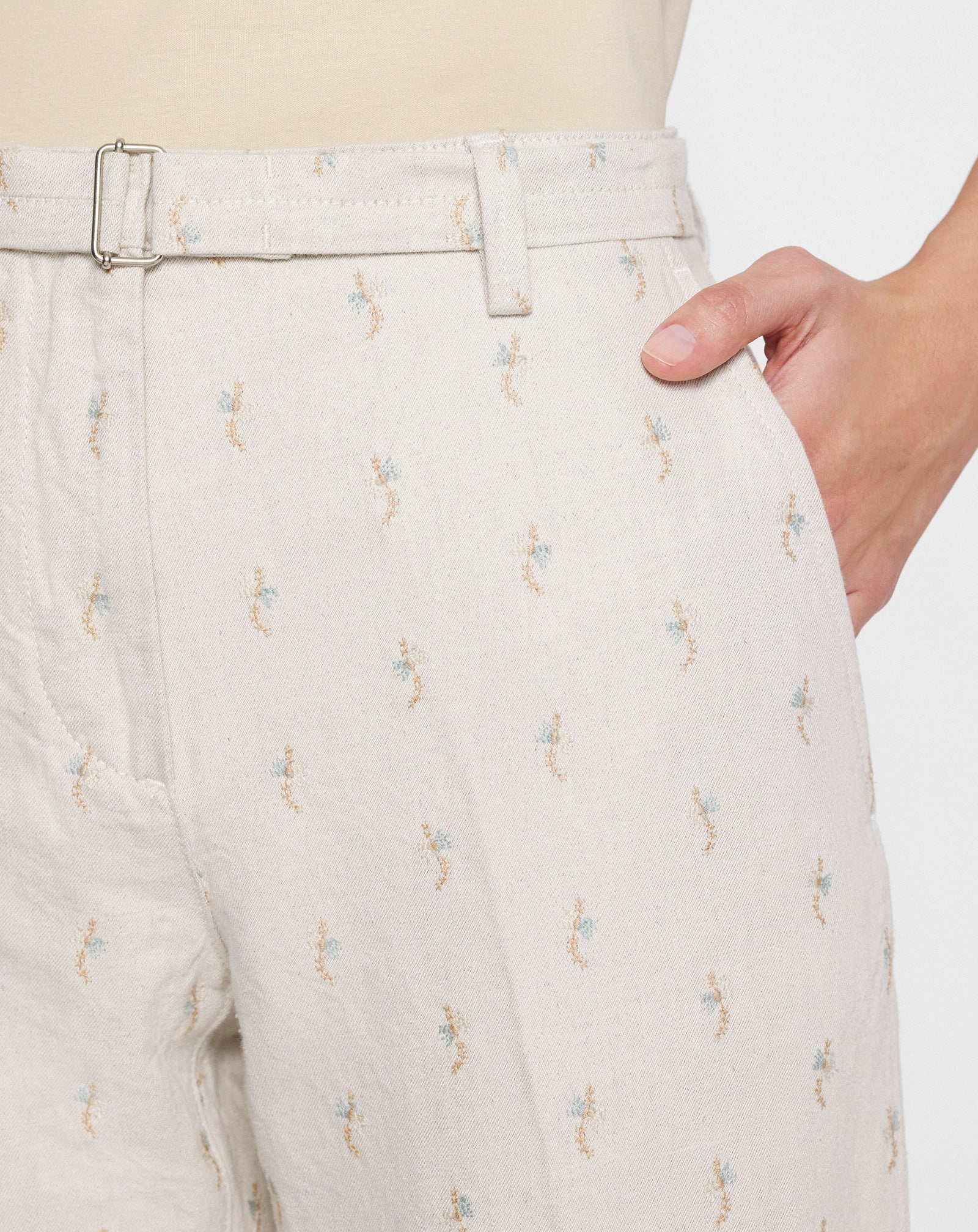 DENIM PANTS WITH EMBROIDERY - 5