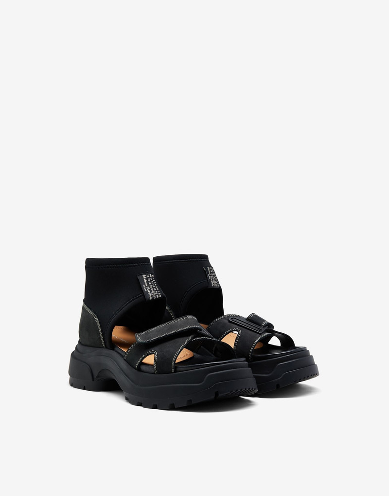 Maison Margiela Strapped suede sandals outlook