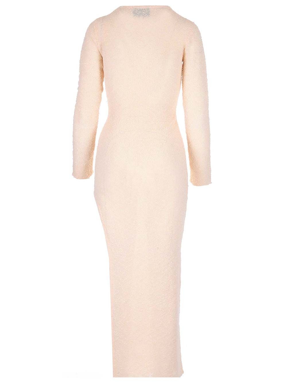 Fitted Long Dress Dresses White - 2