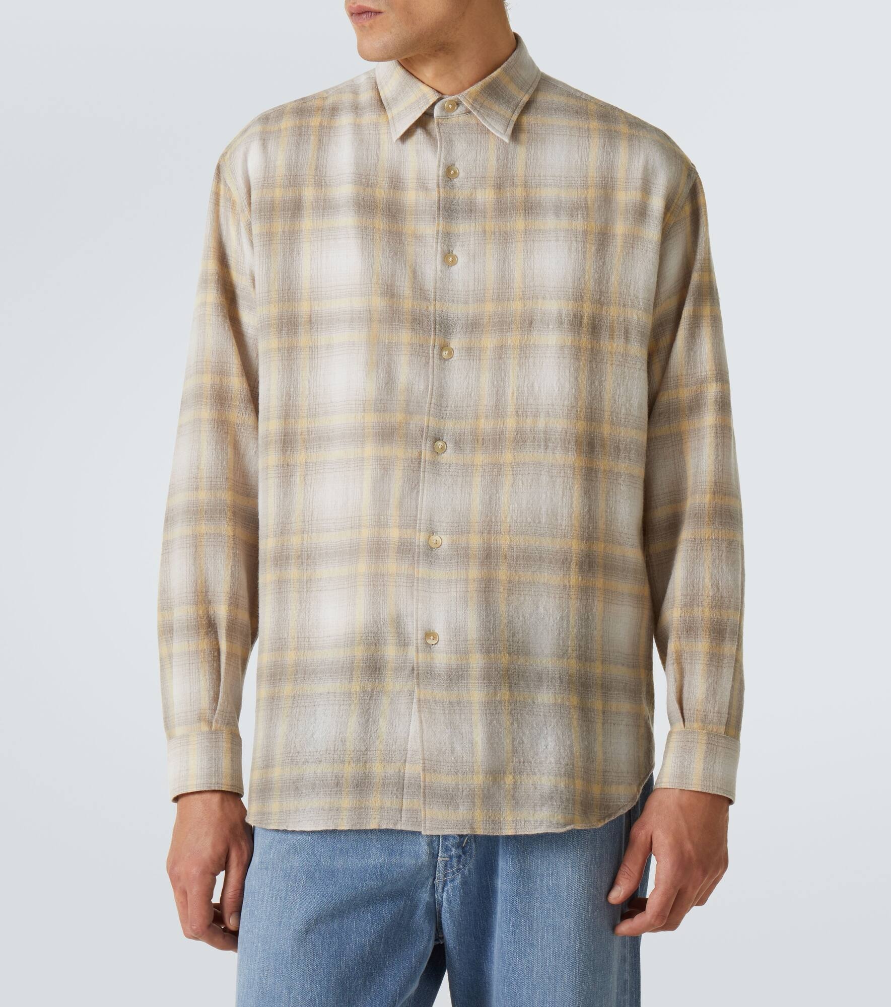 Plaid wool shirt - 3