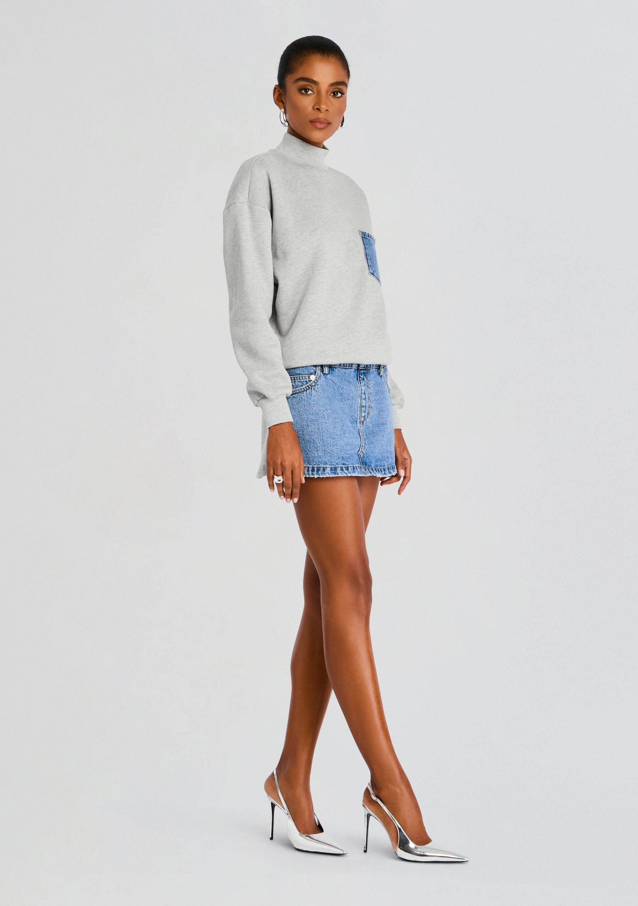 MARLEY TERRY DENIM DRESS - 3