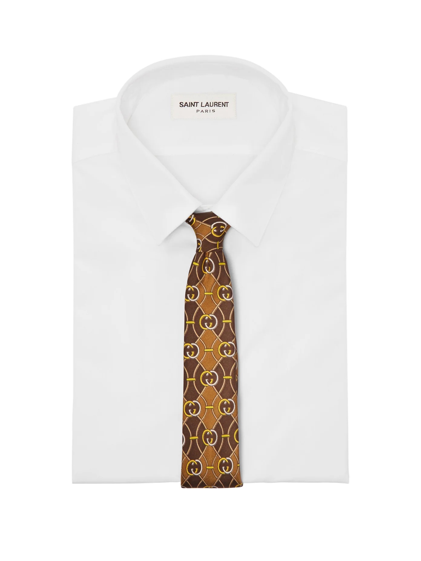 GG-print silk satin-twill tie - 2