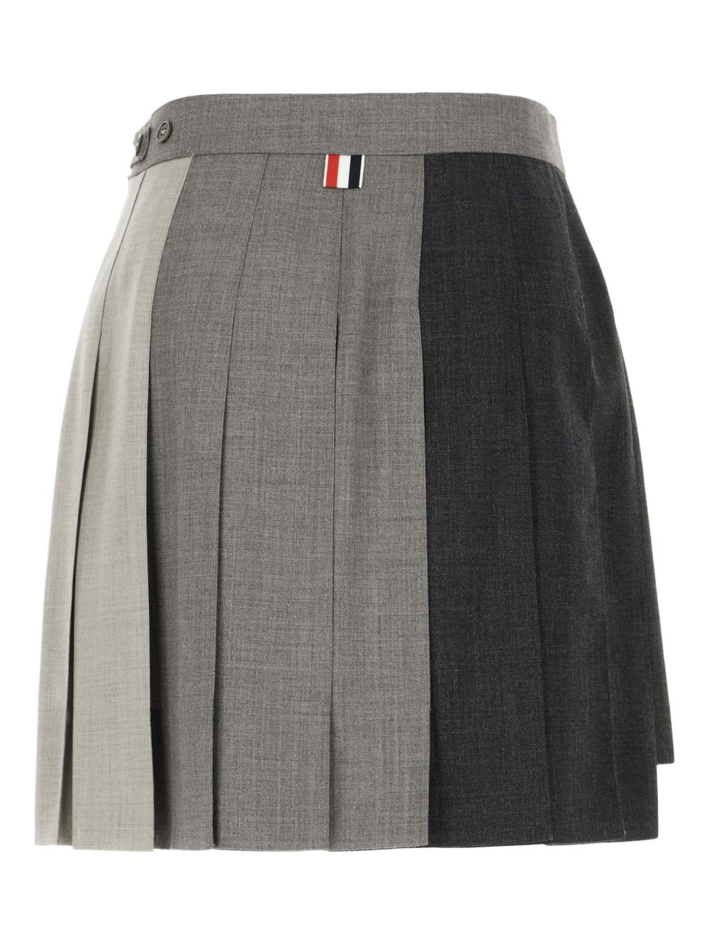dropped back pleated mini skirt - 2