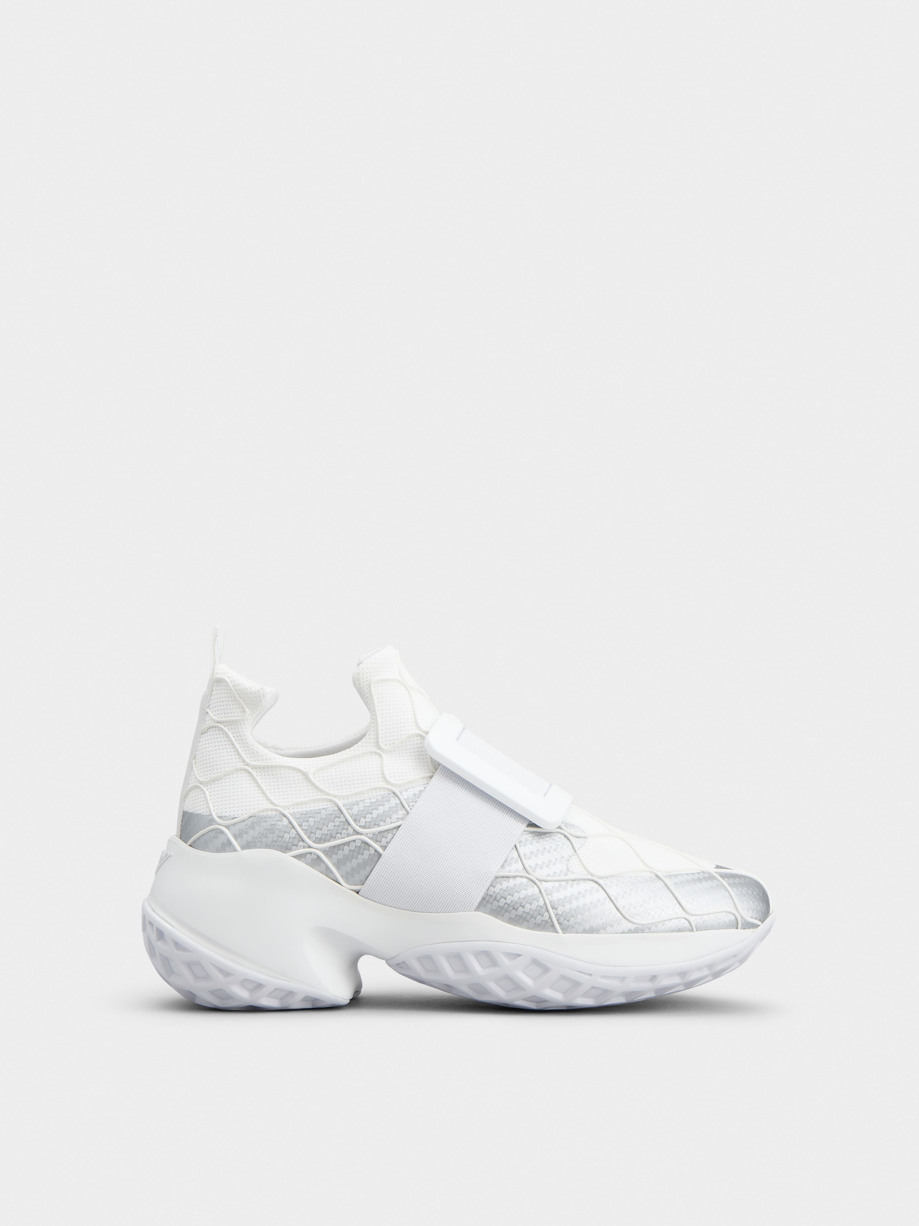 Viv' Run Technical Lacquered Buckle Sneakers in Technical Fabric - 1