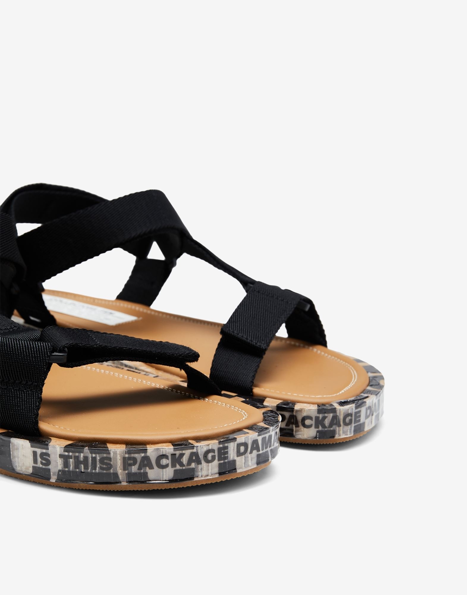 Strapped leather sandals - 5