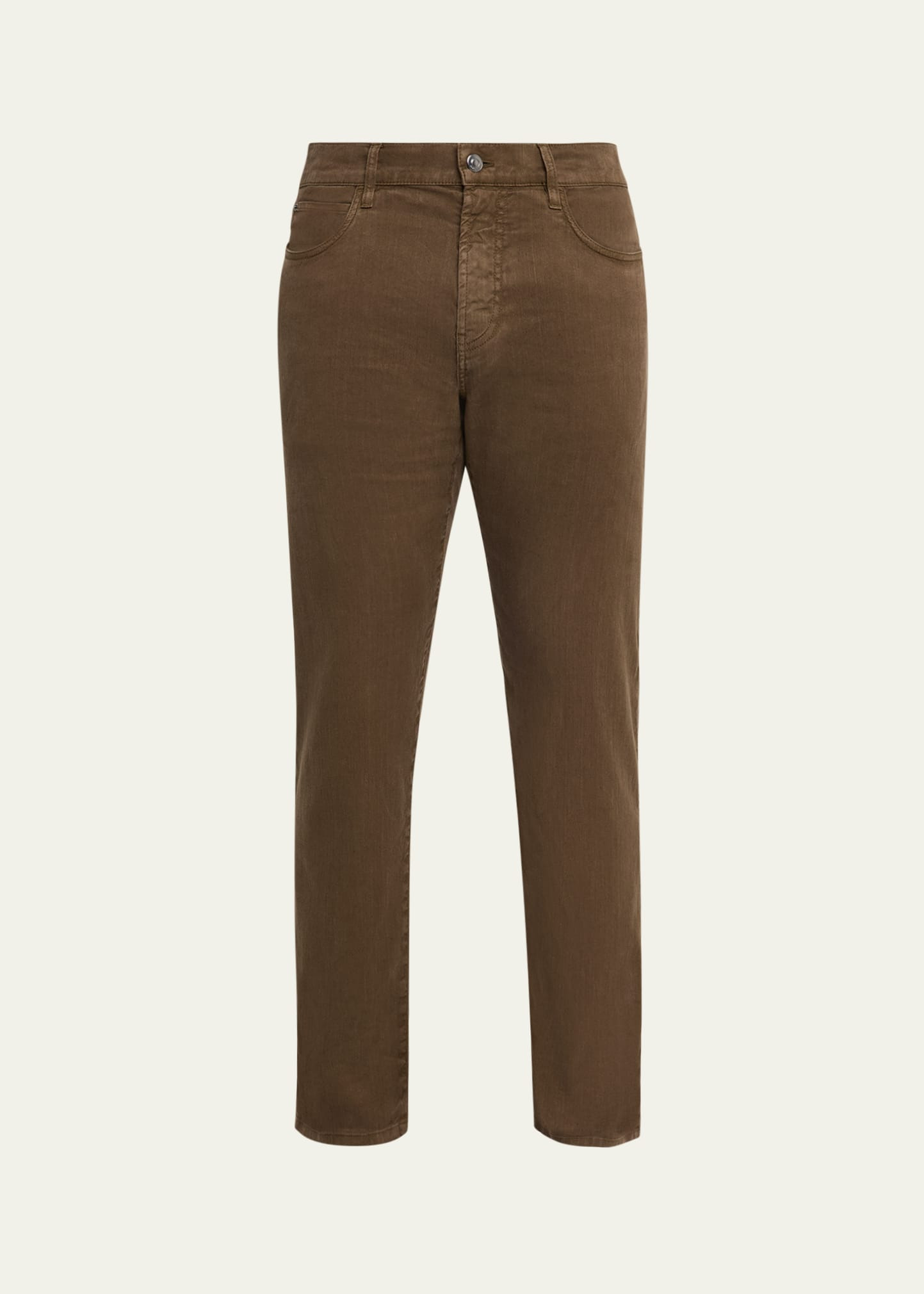 Men's Quarona Linen and Cotton Stretch Five-Pocket Pants - 1
