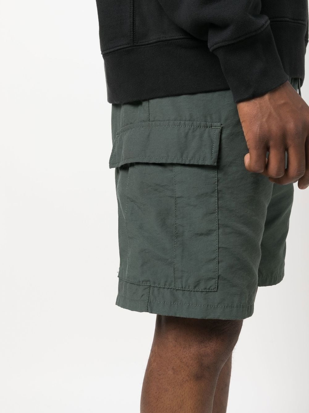 drawstring cargo shorts - 5