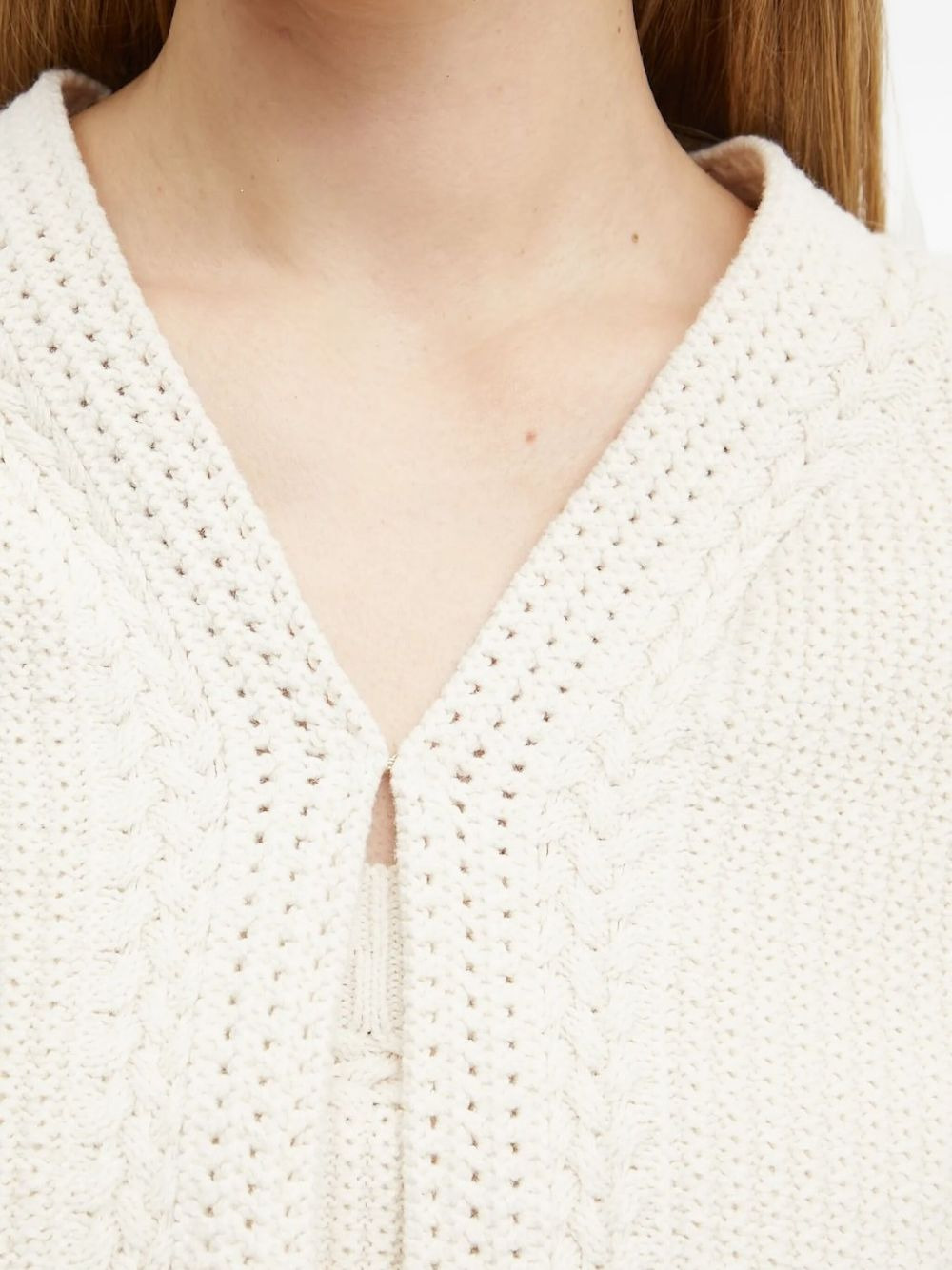 cable-knit cropped cardigan - 4