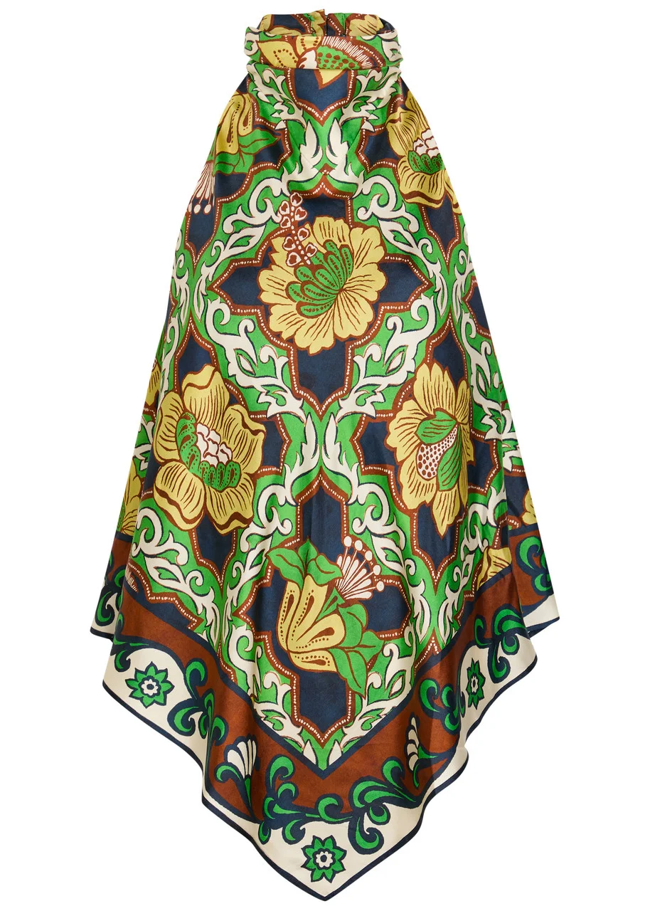Alemais Liana Printed Halterneck Silk top - 1