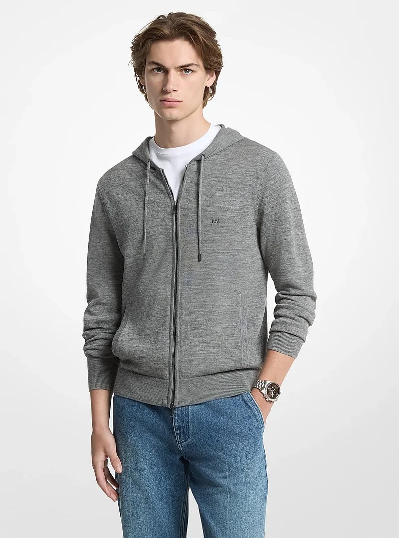 Wool Zip-Up Hoodie - 1
