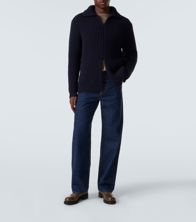 The Row Leather slip-on shoes outlook