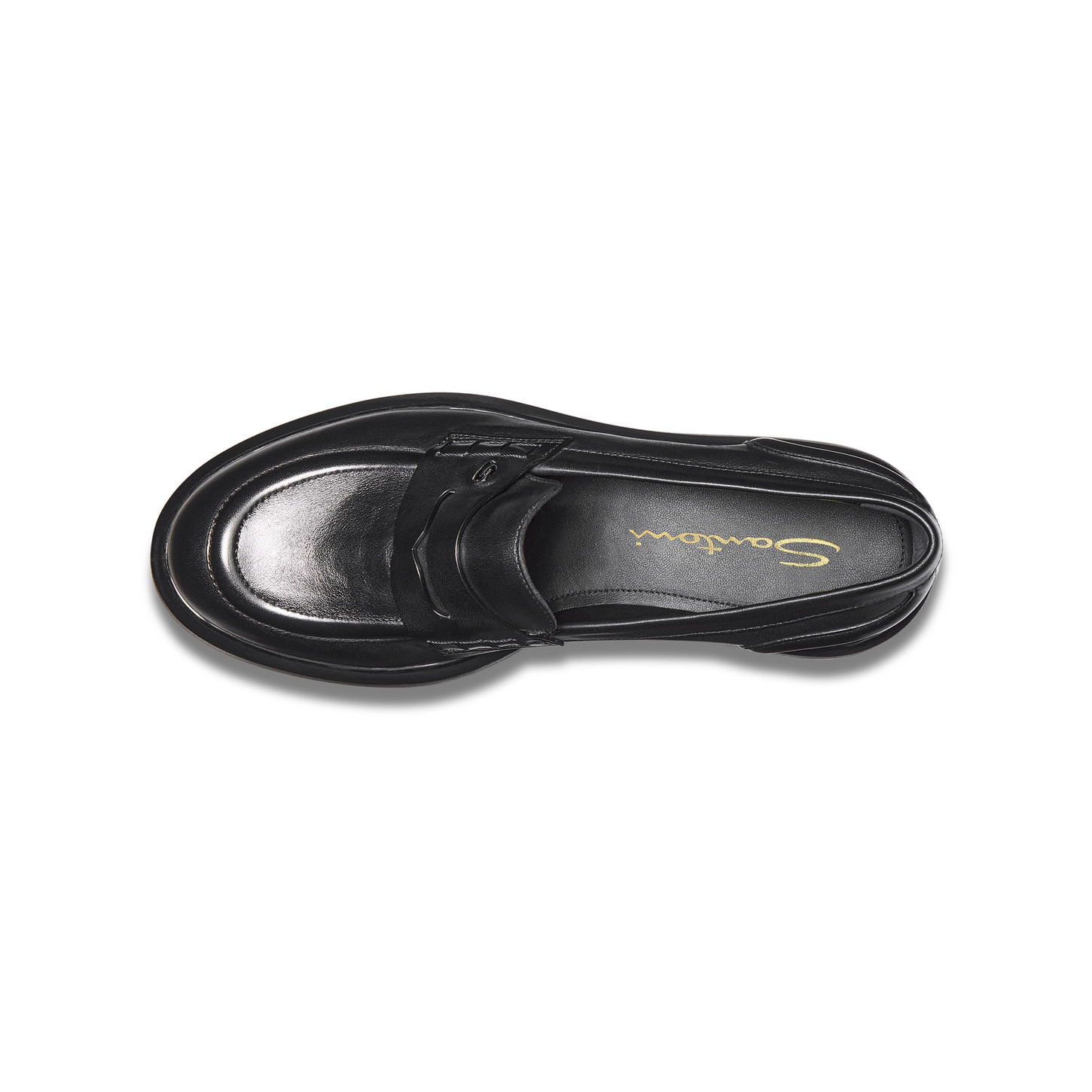 Women's black leather Easy penny loafer - 4