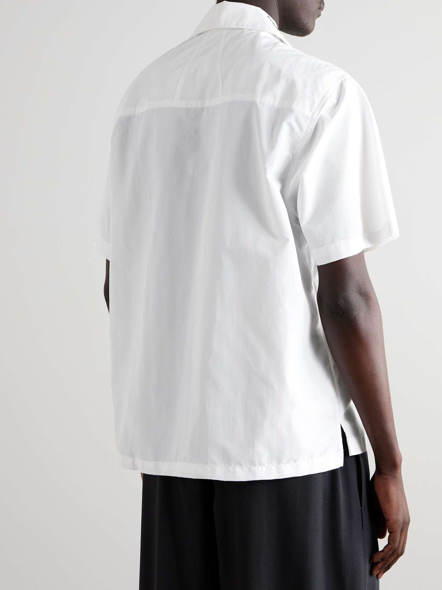 Camp-Collar Logo-Print Embroidered Poplin Shirt - 3