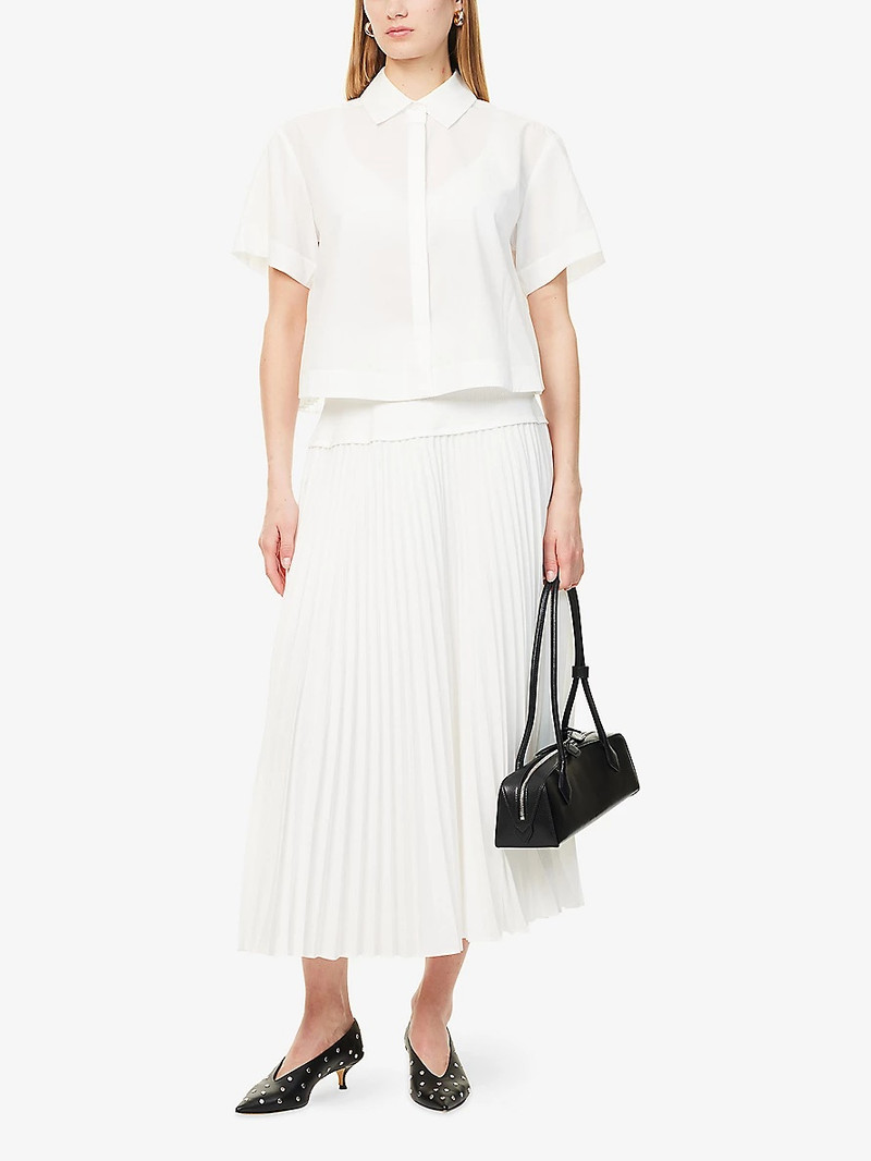 SIMKHAI Bernie Pleated Woven Shirt outlook