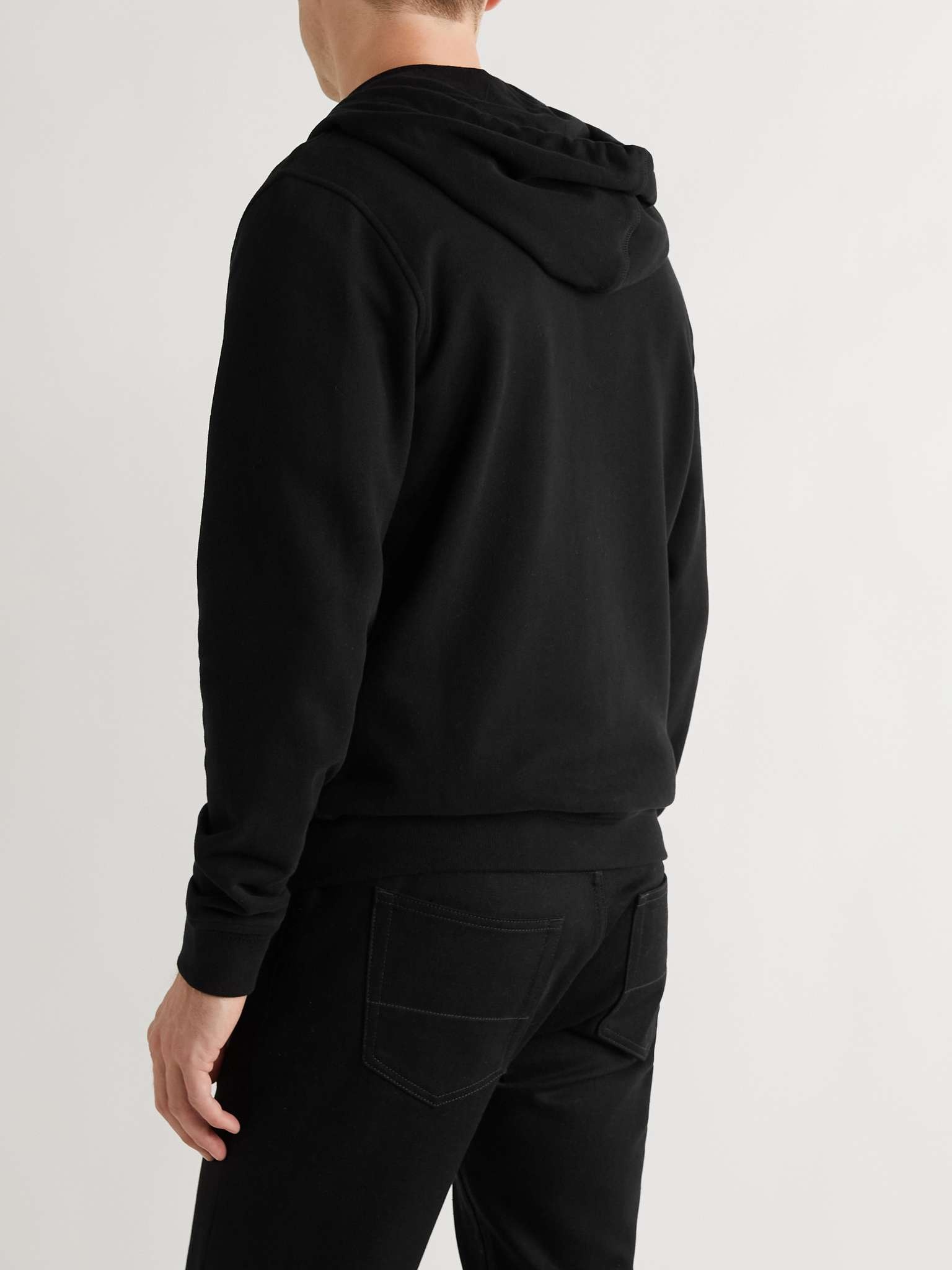 Logo-Appliquéd Cotton-Jersey Zip-Up Hoodie - 4