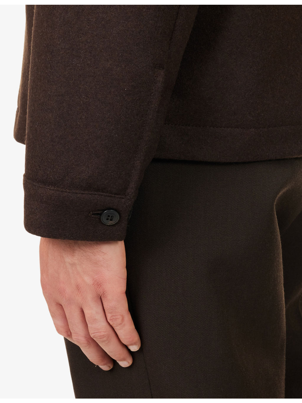 Boiled Pointed-Collar Wool Harrington Jacket - 6