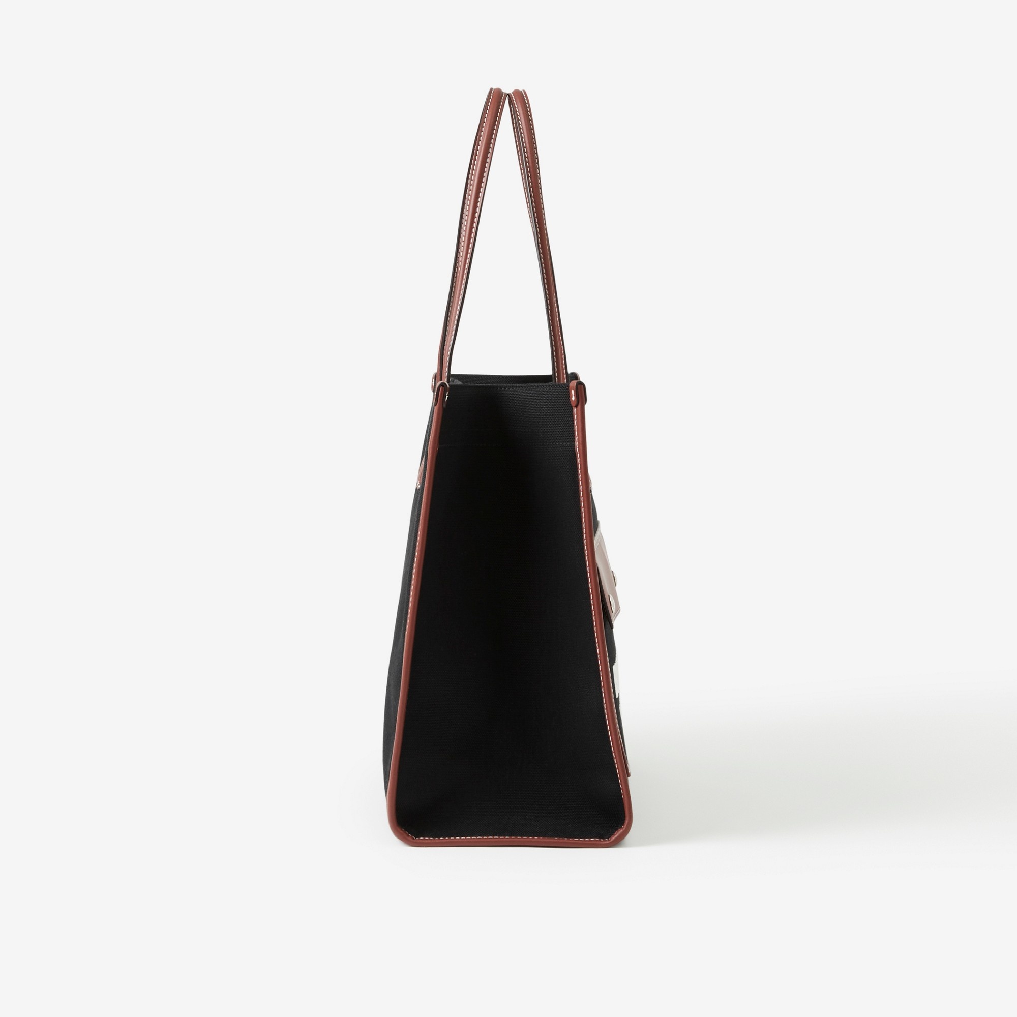 Medium Two-tone Canvas and Leather Freya Tote - 2