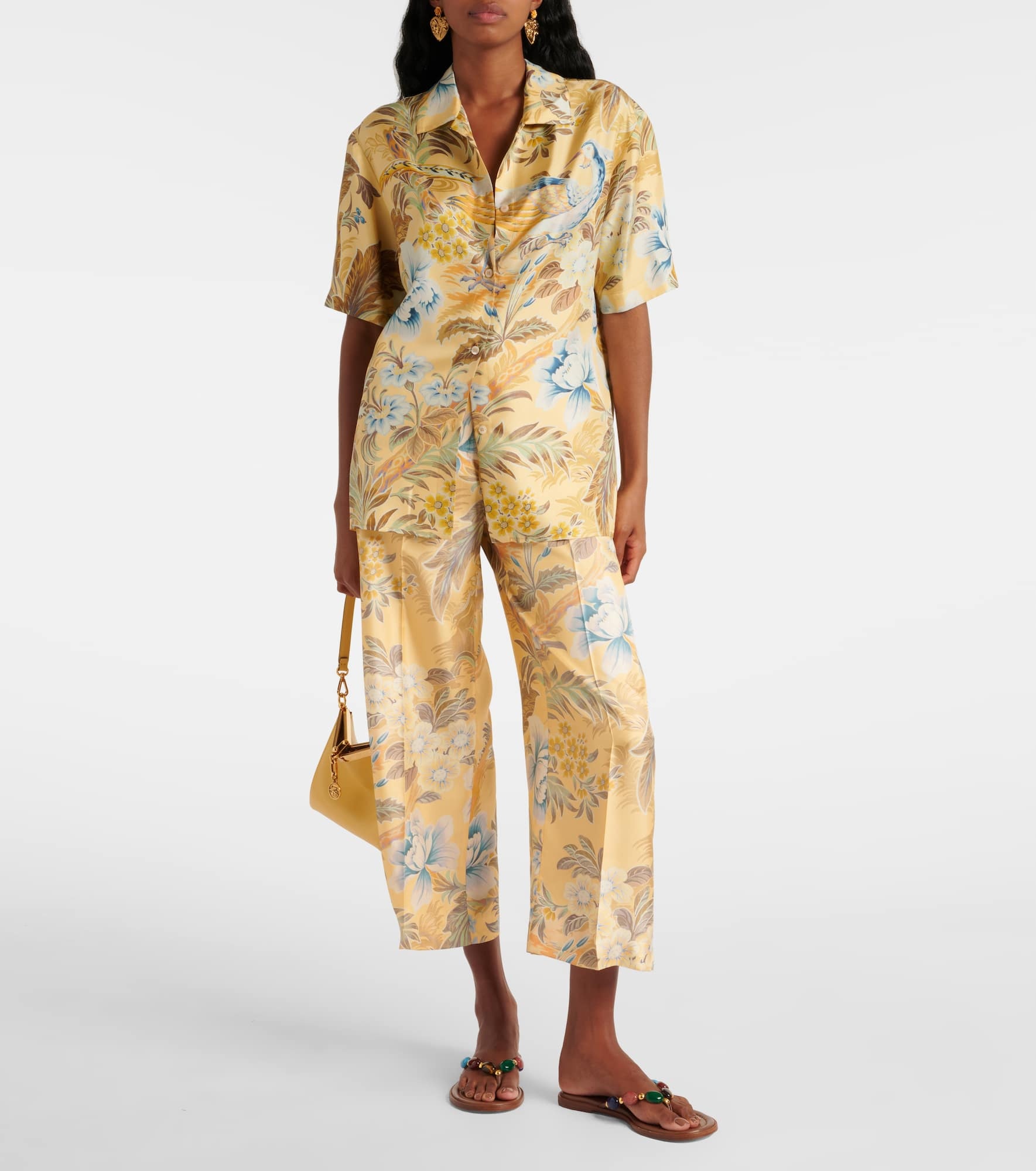 Floral silk shirt - 2