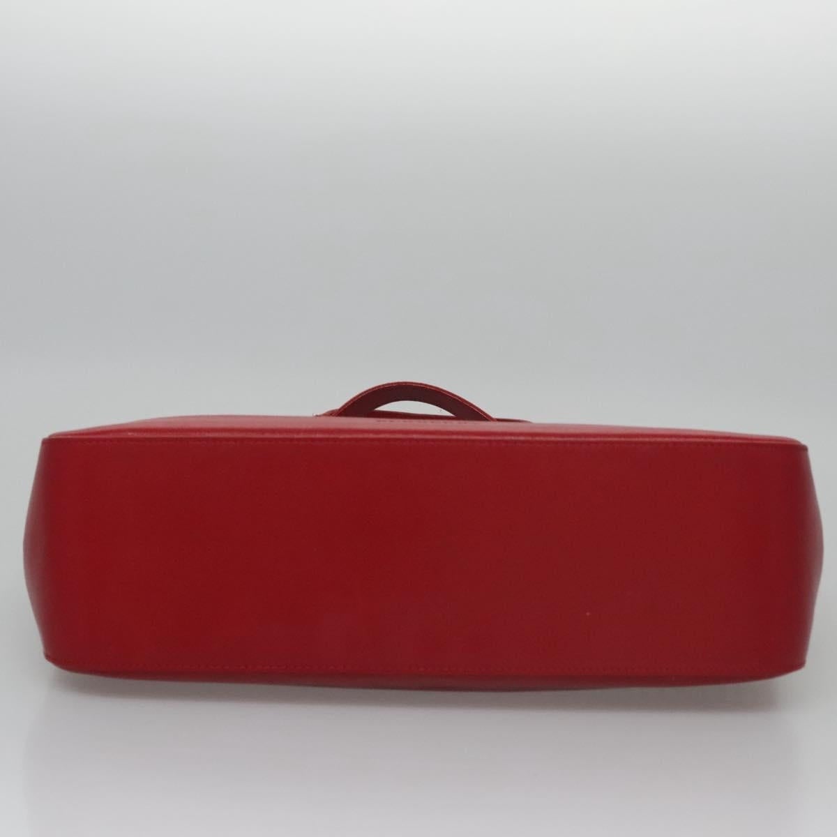 Burberry Nova Check Hand Bag Canvas Beige Red - 5