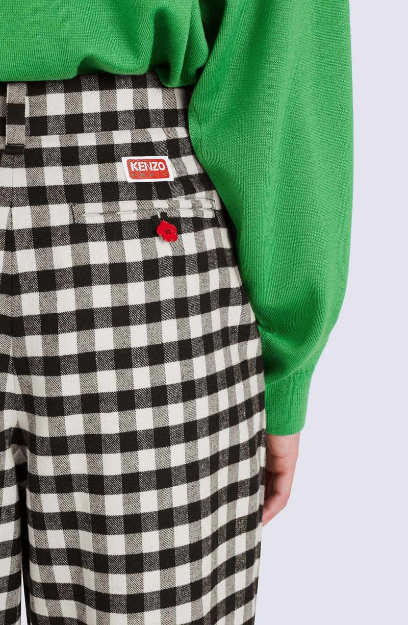 Cropped gingham trousers 7
