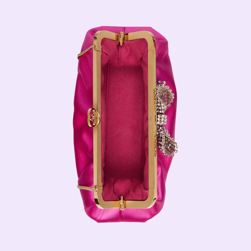 Satin handbag with bow 7