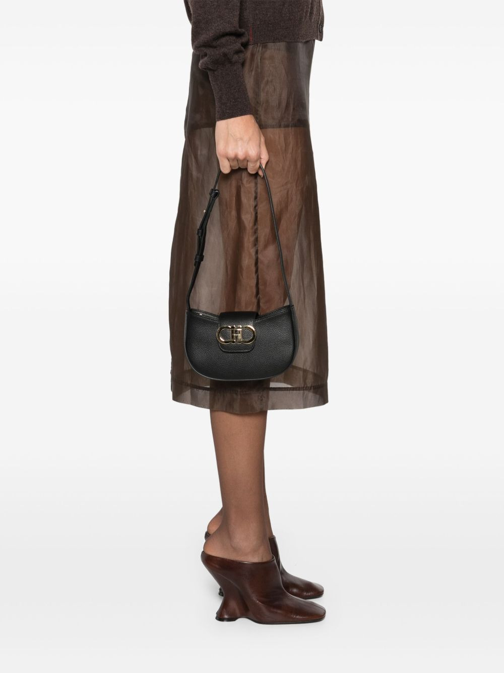 Ferragamo Women Double Gancio Bicolor Borsa A Spalla - 4