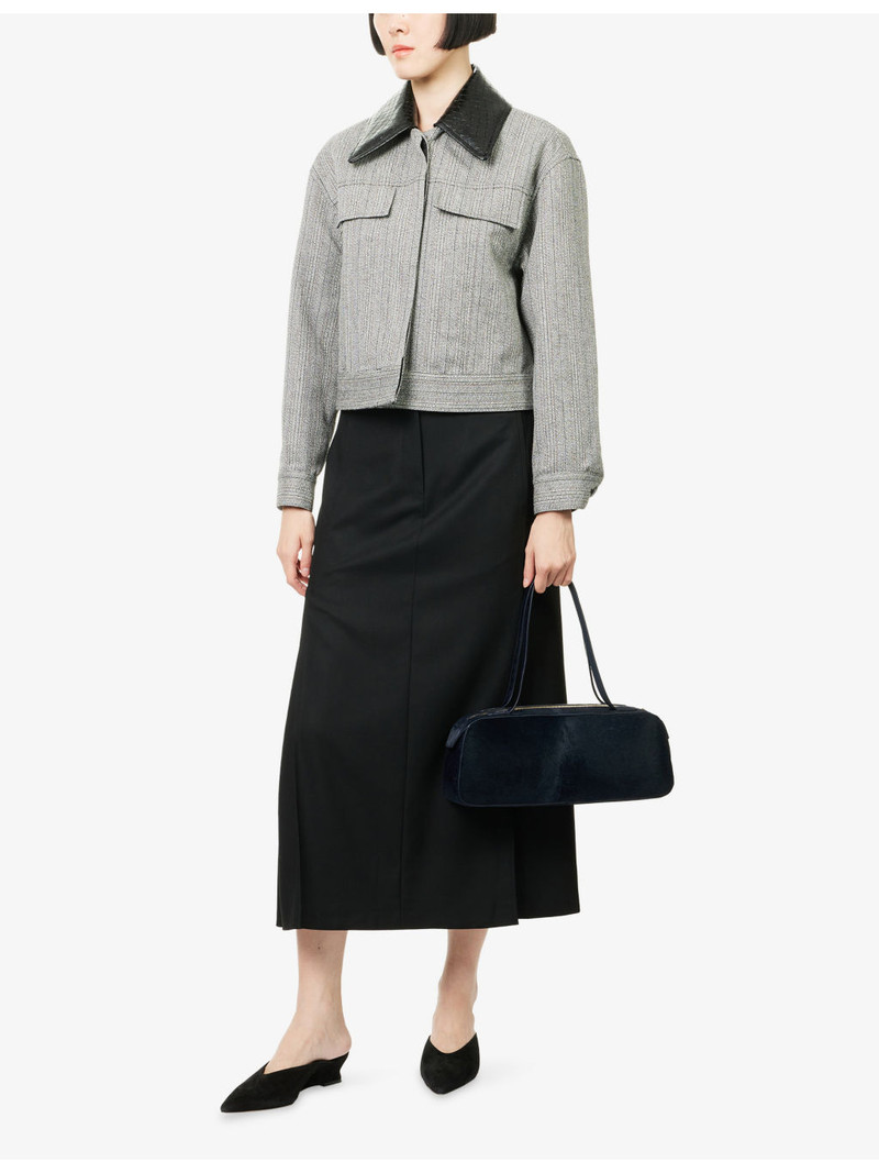 Theory Deep Regular-Fit Pleated Stretch-Woven Maxi Skirt outlook