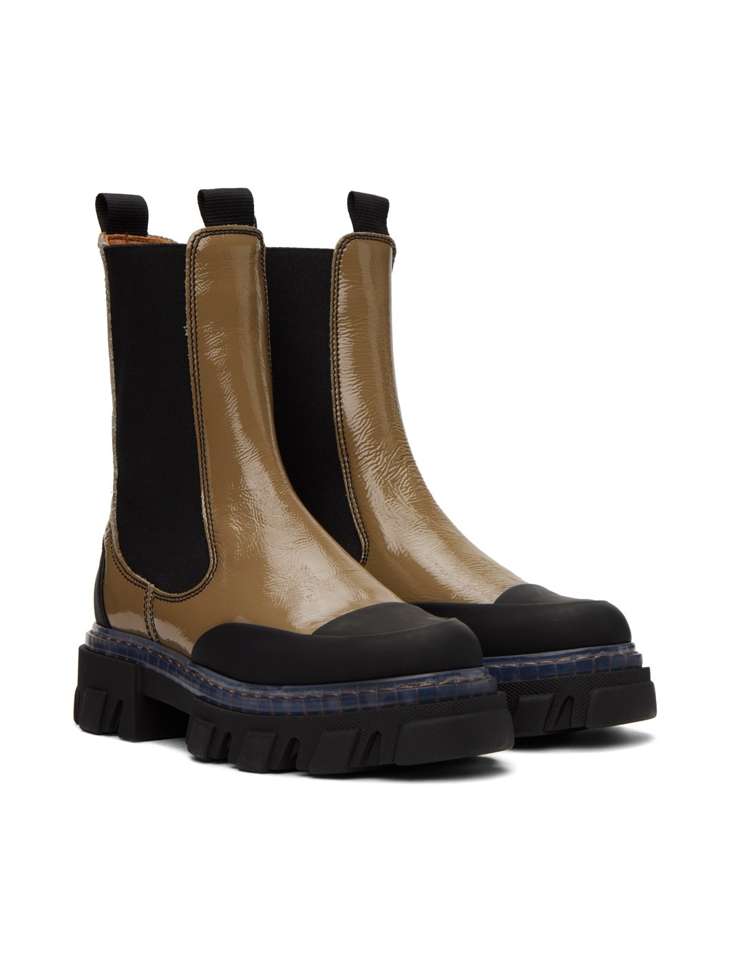 Taupe Cleated Chelsea Boots - 4