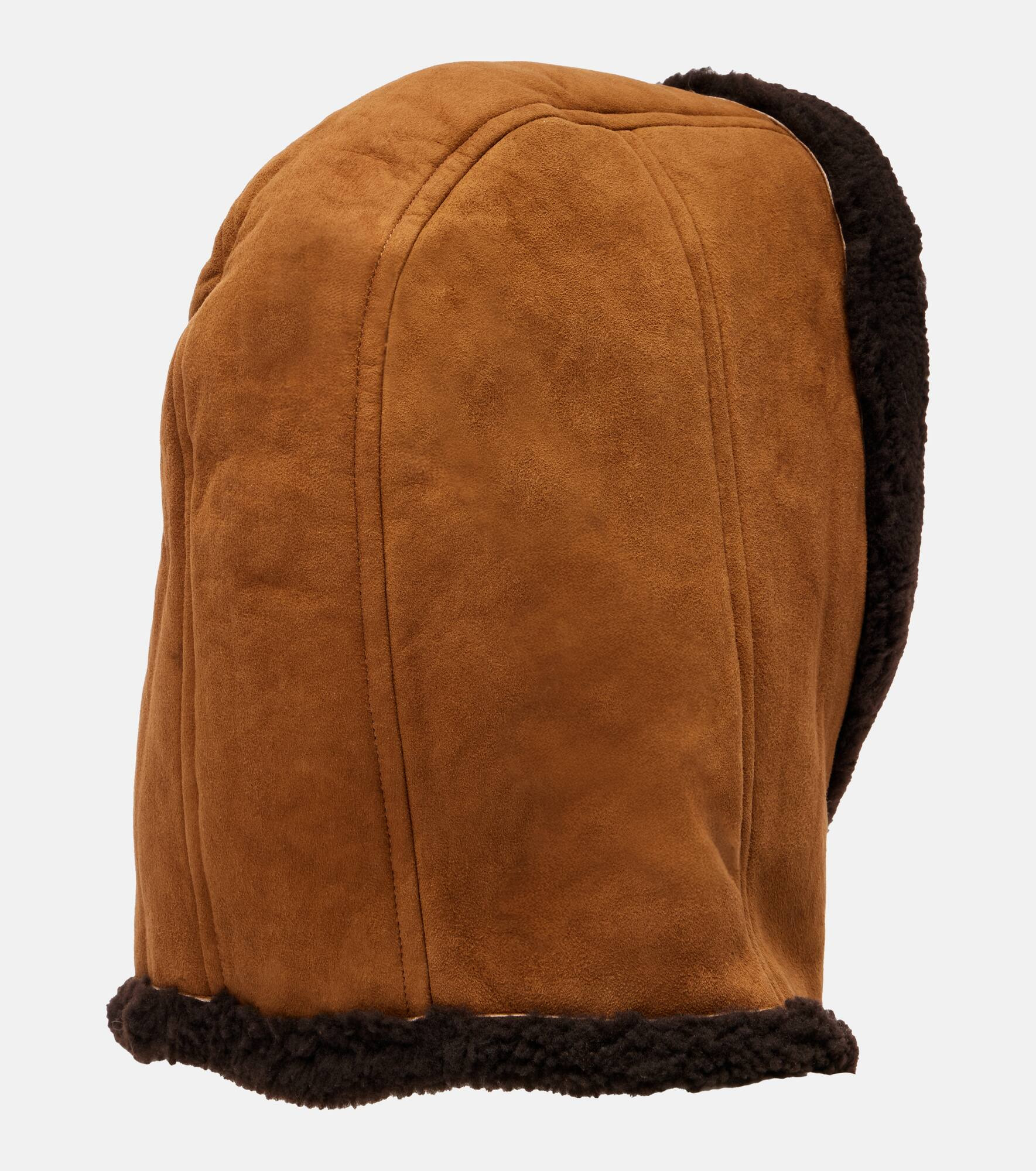 Shearling-trimmed suede hood - 4