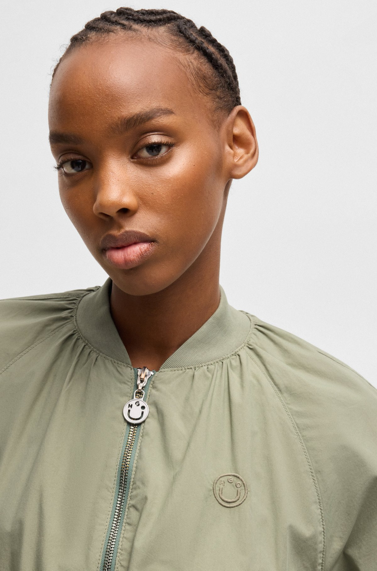 BOMBER JACKET IN PAPER-TOUCH COTTON - 5