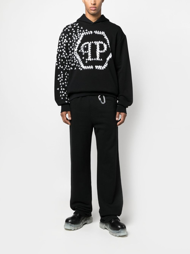 PHILIPP PLEIN Skull and Bones cotton hoodie outlook