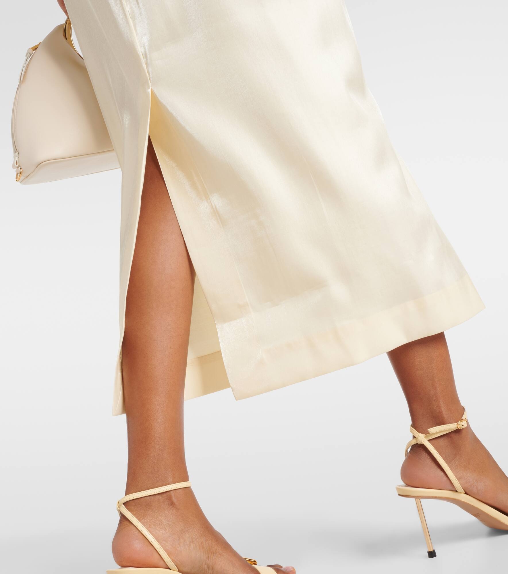 La Robe Carino satin midi dress - 5