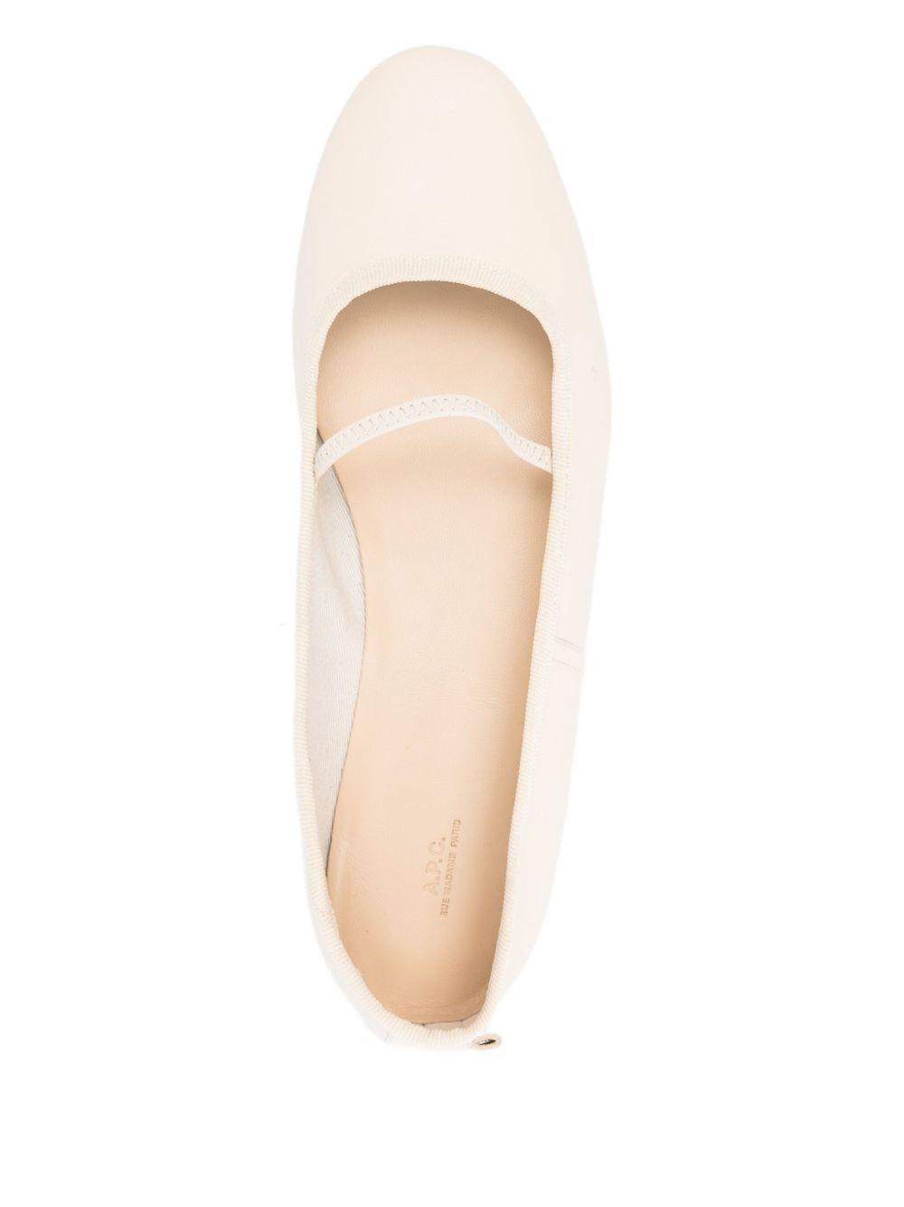 Swan leather pointed-toe flats - 4