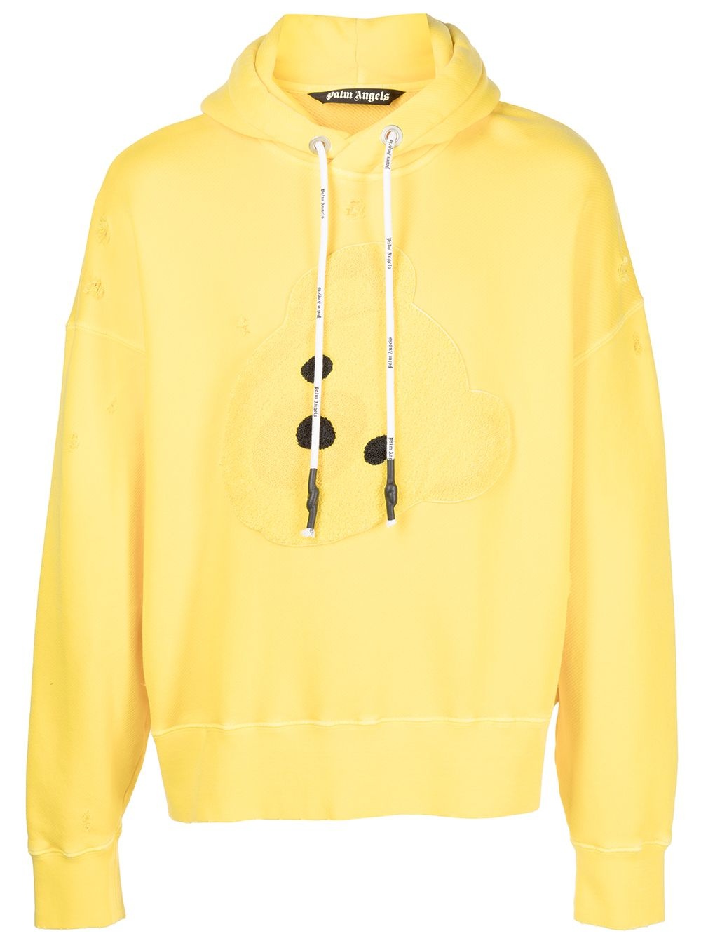 bear head-motif hoodie - 1